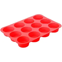 Форма силіконова Mys Silicone для випікання кексів 20,5 х29х3 см 12 шт. (41038)