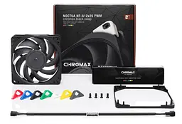 Вентилятор Noctua NF-A12x25 PWM CHROMAX. BLACK. SWAP для корпусу 120x120x25мм SSO2 450 - 2000 об/хв