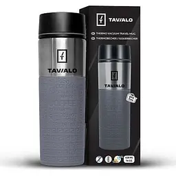 Термокружка Tavialo + 2 ущільнювальних кільця 420 мл Сірий (190420110) - мініатюра 4