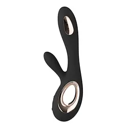 Вібратор-кролик LELO Soraya Wave Black, манливі рухи стовбура - мініатюра 3