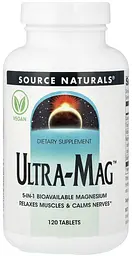 Магній Ultra-Mag 120 таблеток, Source Naturals - мініатюра 1