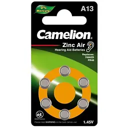 Батарейка PR48 / A13 Zinc-Air * 6 Camelion (A13-BP6)