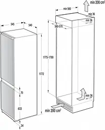 Холодильник Gorenje RKI 4182 E1 (HZI2728RMD) (732548) - мініатюра 2