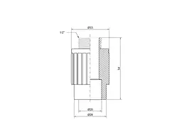 Муфта Thermo Alliance 1/2" d 20мм поліпропіленова 1/2"З для поліпроп. труб (DSB3015) - мініатюра 2