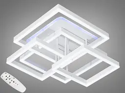 Люстра стельова LED Diasha 7001WH, 145W, 3200K/4100K/6500K, білий акрил, сучасний стиль для дому