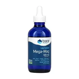 Мінерали Trace Minerals Магній з низьким вмістом натрію, 400 мг, Low Sodium Mega-Mag, 1 (TMR-00025)