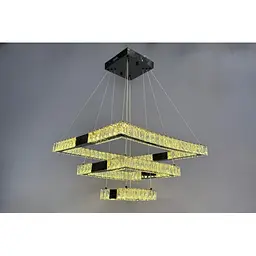 Люстра Linisoln 7965-60*40*20 BK метал, кришталь, LED, чорний, 100 Вт