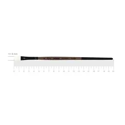 Пензель синтетика плоска Moon 1203F №8 коротка ручка ROSA (4823098534020)