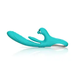 Вібратор-кролик із вагінальним відростком Good Vibes Only - Lisa Thrusting Rabbit Vibrator with G-Spot Stimulator - мініатюра 3
