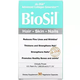 Активатор коллагену Natural Factors BioSil 30 вегетаріанських капсул - мініатюра 2