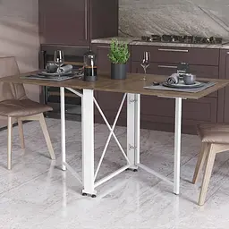 Стіл-книга трансформер Оріон 2 Ferrum-decor 750x1520x730 Білий метал ДСП Дуб Сонома Трюфель 16 мм (FRD-104594)