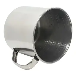 Кружка из нержавеющей стали туристическая походная Ø 8см H 7.5см 300 мл, Kitchen Master Серебристый 86606 - миниатюра 2