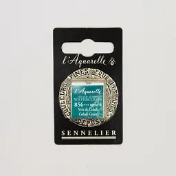 Акварельна фарба Sennelier, полукювета, S4, Кобальт зелений (Cobalt Green)