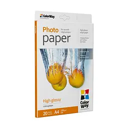 Фотопапір ColorWay A4 230г Glossy 20ст (PG230020A4) - мініатюра 2