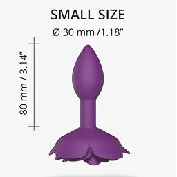Силіконова анальна пробка Love To Love OPEN ROSES - PURPLE RAIN, S SIZE Love To Love SO5985 93156 - мініатюра 3