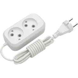 Мережевий подовжувач Electrum C-ES-1782 2.0m, 2 роз, white (C-ES-1782)