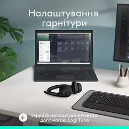Bluetooth-гарнітура Logitech Zone 300 Wireless Black (981-001407) - мініатюра 9