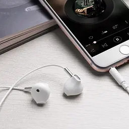 Дротові навушники Hoco M57 with mic Sky sound, 3.5mm, 1.2m, white - мініатюра 4