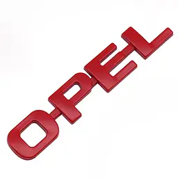 Емблема напис Opel Опель 95х16 мм Червона (Завод)