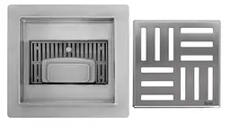 Трап для душу Rea Cross 15x15 nickiel brushed REA-G6201 - мініатюра 3
