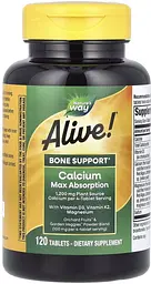 Вітаміни та мінерали Nature's Way Alive! Calcium Bone Support, 120 таблеток - мініатюра 3