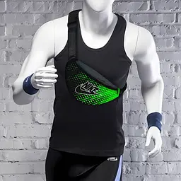 Сумка-бананка Nike чоловіча/жіноча спортивна 32×16 см з розширювачем поясна сумка або сумка через плече (3736) - мініатюра 2