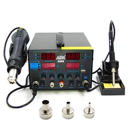 Паяльна станція Aida 5000 фен, паяльник, блок живлення 30V 5A, USB A 5V 2A, цифрова індикація - мініатюра 8