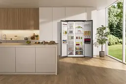 Холодильник Gorenje SBS, 179х62х91см, 2 двері, 347 (197) л, А +, NF +, Інв., Зона св-ті, Зовн. Диспл, нерж - мініатюра 2