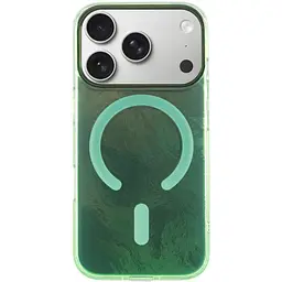Чохол TPU Shiny Mountain (MagFit) для Apple iPhone 17 Pro Max (6.9) Green - мініатюра 2