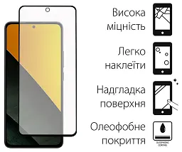 Скло захисне Dengos Full Glue Poco M7 Pro 5G Black (TGFG-423) - мініатюра 2