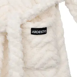 Халат Ardesto жіночий Zigzag, розмір S/M, 100% поліестер, білий (ART2120LWS) - мініатюра 3