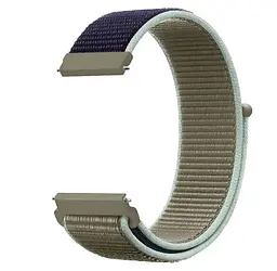 Ремінець нейлоновий на липучці BeWatch Xiaomi Amazfit BIP/GTS/GTR 20 мм Khaki (1011346.3UW) - мініатюра 2