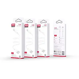 Кабель XO NB230 3A Rock Series TYPE-C Data Cable Білий - мініатюра 2
