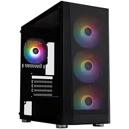 Корпус 1stPlayer FD5-M-BK-4F1 без БП Black (FD5-M-BK-4F1)