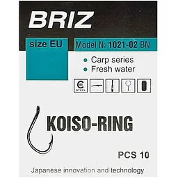 Гачок для мирної риби BRIZ Koiso-carp №3 (10 шт/уп) 1021BN