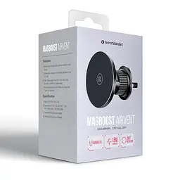 Автотримач магнітний з бездротовою зарядкою ArmorStandart MagBoost Airvent Black (ARM85337) - мініатюра 2