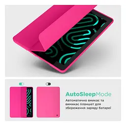 Чохол-книжка для планшета Samsung Galaxy Tab S9 Plus (SM-X810/X816B/X818U)/S9 FE+ (SM-X610/X616)/S10 Plus (SM-X820/X826), Smart Fold Pen, рожевий, 12.4 дюймів, з екошкіри + TPU, з магнітною застібкою, підставкою, тримачем під стилус, протиударний - мініатюра 6