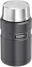 Термос харчовий Thermos Stainless King 710 ml Gun Metal з ложкою - мініатюра 4