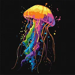 Картина за номерами Яскрава медуза 30x30 см Ідейка KHO 6825