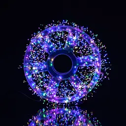 Новорічна гірлянда кімнатна роса 100 м 3000 LED Хвойна лапа зелений провід Мультиколор Garlando D3000L100MGML - мініатюра 2