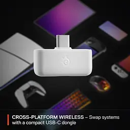 Ігрова гарнітура SteelSeries Arctis Nova 5 Wireless MultiPlatform White (61671) - мініатюра 13