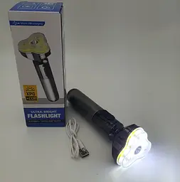 Ручний LED ліхтар XPG+COB акумуляторний ліхтарик 4 режими роботи USB заряджання 1200мА Ranchi RC-2101 - мініатюра 4