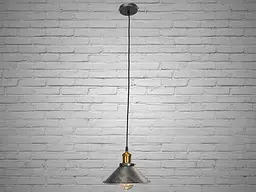 Світильник підвісний Diasha 6855-210-BK-SV Loft, 1xE27, 40W, регулювання висоти, діаметр 21 см, металевий, сучасний стиль для дому