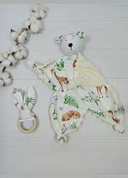 Іграшка-комфортер і еко-гризунок a.l.babybox Козулі Молочний