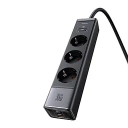 Мережевий фільтр McDodo 6-in-1 30W GaN Surge Protection Power Strip (EU) Чорний - мініатюра 3