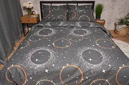 Комплект постільної білизни Moon&Star Бязь Gold Люкс Cosmic Glow двоспальний 175х210 наволочки 2х40х60 - мініатюра 6