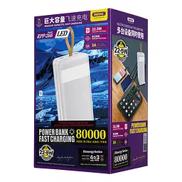 Додаткова батарея Remax RPP-266 80000 mAh Power Bank - мініатюра 4