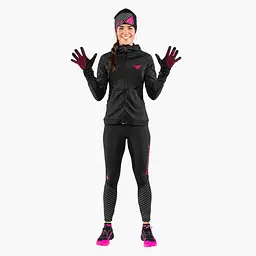 Штани жіночі Dynafit Reflective Tights Womens XS Чорний-Рожевий - мініатюра 2