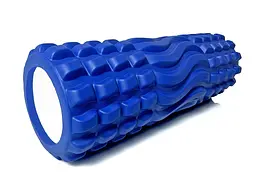 Масажний ролик EasyFit Wavyspines 33 см Синій (EF-3701-Bl)