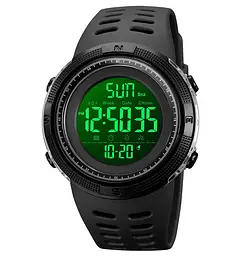 Спортивний наручний годинник Skmei 2070 (Чорний з прозорим корпусом та білим циферблатом) - мініатюра 2